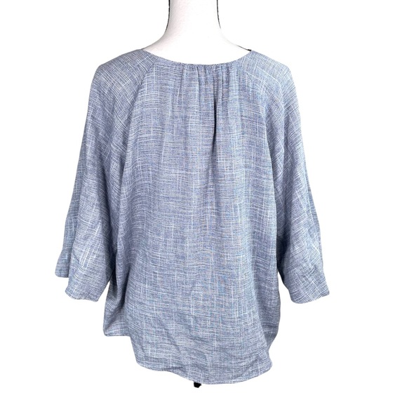 Zara Blue Tassle Tie Blouse - Picture 4 of 8